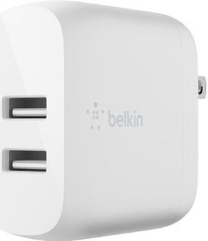 BELKIN BOOST CHARGE Dual USB-A Wall Charger 24W + USB-A to Micro-USB cable (WCE002DQ1MWH)