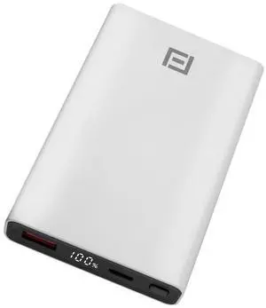 PureGear 10K mAh Portable Battery with USB-C Port, includes Digital Display, White | 65187FF