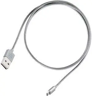 SilverStone Technology Micro USB Cable for Most Smartphones / LG / Samsung / Reversible USB-A / Reversible Micro USB-B / 1000MM - Charcoal Gray - CPU01C