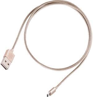 SilverStone Technology Micro USB Cable for Most Smartphones / LG / Samsung / Reversible USB-A / Reversible Micro USB-B / 1000MM - Gold - CPU01G