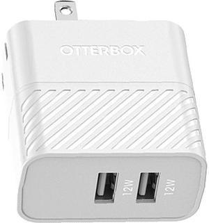 OtterBox 78-52690 Cloud Dream White USB-A Dual Port Wall Charger, 24W Combined