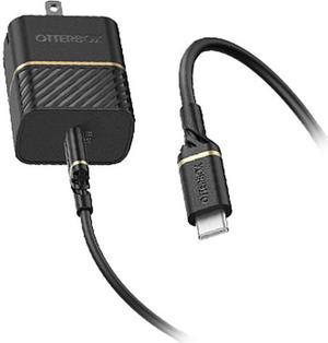 OtterBox 78-52694 Black Shimmer USB-C to USB-C Fast Charge Wall Charging Kit, 18W + 3.28 ft. (1m) USB-C Cable