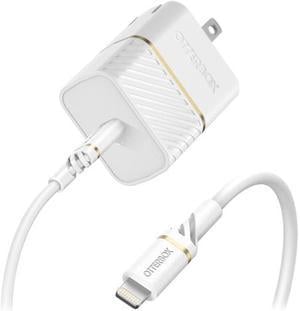 OtterBox 78-80220 Cloud Dust White Lightning to USB-C Fast Charge Wall Charging Kit, 20W + 3.28 ft. (1m) Cable