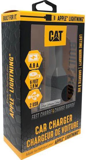 CAT CAT-CLA-ACL Black 1 USB - Certified Apple Lightning Vehicle Charger - 4.8A