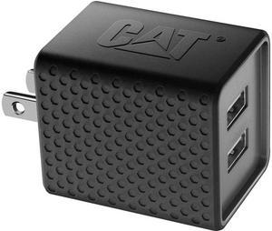 CAT CAT-AC2USB-BLK Black Dual USB AC Wall Adapter 3.4 Amp