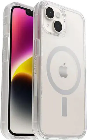 OtterBox Symmetry Series+ Clear Antimicrobial Clear iPhone 14 Case for MagSafe 77-89208