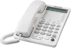 Panasonic KX-TS208W 2-line Operation 2-Line Integrated Telephone System 16-Digit LCD with Clock