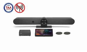 Logitech Rally Bar No-Radio + Tap + 2 Mic Pods for Microsoft Teams Rooms Video Conferencing Equipment Kit - TAPRBGMSTTAA-NR2 Logitech Rally Bar No-Radio + Tap + 2 Mic Pods for Microsoft Teams Rooms Video Conferencing Equipment Kit - TAPRBGMSTTAA-NR2