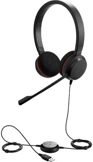 Jabra Evolve 20 UC Stereo Wired Headset / Music Headphones (U.S. Retail Packaging), Black