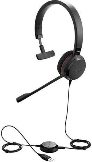 Jabra GSA5393-823-309 Evolve 30 II Wired On Ear Mono Headset with Noise Cancellation Microphone, Black