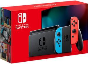 Nintendo Switch Console with Neon Blue and Neon Red JoyCon