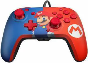 PDP 500-134-NA-C1MR-1 Faceoff Deluxe+ Audio Wired Controller: Power Pose Mario