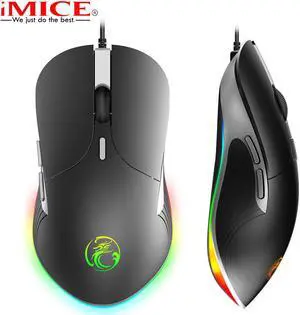 imice X6 High configuration USB Wired Gaming Mouse Computer Gamer 6400 DPI Optical Mice for Laptop PC Game Mouse upgrade X7