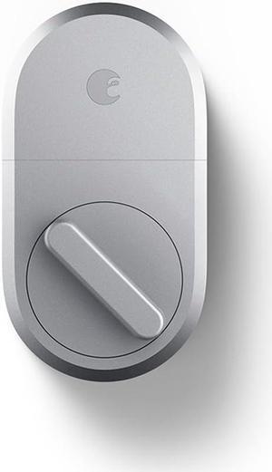 August Smart Lock, 3rd Gen Technology - Silver, Works with Alexa and Google Assistant