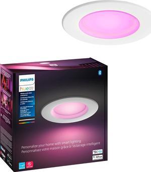 Philips - Hue White and Color Ambiance Bluetooth 5/6" High Lumen Recessed Downlight - White