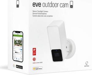 Eve Outdoor Cam (White Edition) - Secure floodlight camera with Apple HomeKit Secure Video technology