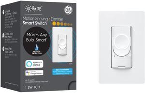 C by GE 3-Wire Smart Switch Motion Sensing and Dimmer, White - Wi-Fi, Works with Alexa and Google Assistant Without a Hub, No Neutral Wire Required, Single-Pole/3-Way Replacement
