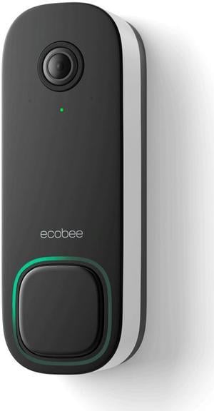 Ecobee Smart Video Doorbell Camera (Wired) - With Industry Leading HD Camera, ecobee Smart Security, Enhanced Night Vision, Advanced Person and package Sensors, 2-way Talk, and Video & Snapshot Record