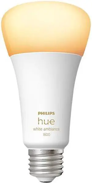 Philips Hue White E26 High Lumen Smart Bulb, 1600 Lumens, Bluetooth & Zigbee Compatible (Hue Hub Optional), Works with Alexa & Google Assistant, 1 Bulb