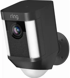 Ring 8SB1S7-BEN0 Spotlight Cam Battery HD Security Camera with Built Two-Way Talk and a Siren Alarm, Black