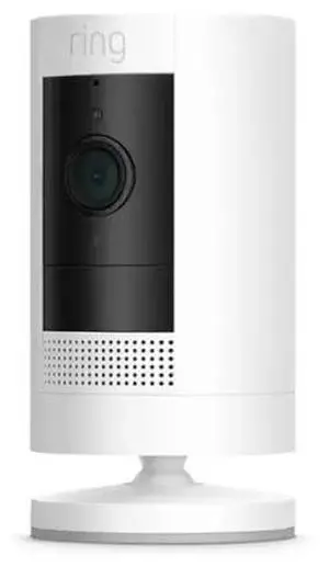 Ring - Outdoor Cam (Stick Up Cam) Indoor/Outdoor Wire Free 1080p Security Camera - White