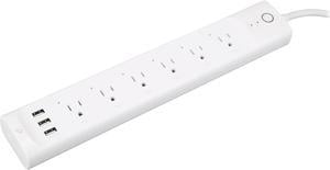 Kasa Smart Plug Power Strip HS300 Surge Protector with 6 Individually Controlled Smart Outlets and 3 USB Ports Works with Alexa  Google Home No Hub Required