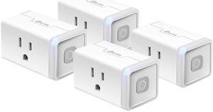 Kasa Smart Plug HS103P4 Smart Home WiFi Outlet Works with Alexa Echo Google Home  IFTTT No Hub Required Remote Control 15 Amp UL Certified4Pack  White