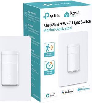 Kasa Smart Motion Sensor Switch, Single Pole, Needs Neutral Wire, 2.4GHz Wi-Fi Light Switch, Works with Alexa & Google Assistant, UL Certified, No Hub Required (KS200M), White, 1-Pack