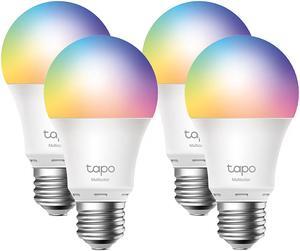 TP-Link Tapo Smart Light Bulbs, 16M Colors RGBW, Dimmable, Compatible with Alexa and Google Home, A19, 60W Equivalent, 800LM CRI>90, 2.4GHz WiFi only, No Hub Required, Tapo L530E(4-Pack)