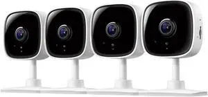TP-Link Tapo Smart Home Security WiFi Camera, Records in 1080p (Full HD) | Up to 40 ft Night Vision | Up to 512 GB microSD Card Slot | C100(4-Pack)