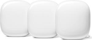 Google Nest GA03690-CA WiFi Pro - Wi-Fi 6E - Reliable Home Wi-Fi System with Fast Speed and Whole Home Coverage - Mesh Wi-Fi Router - 3 Pack - Snow