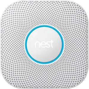 Nest Protect 2nd Generation (Wired), White | Smart Smoke and CO Alarm