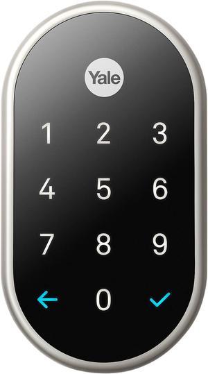 Nest x Yale lock (Satin Nickel) with Nest Connect