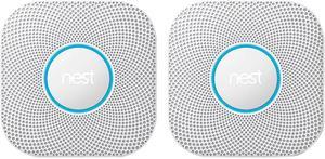 Nest Protect 2nd Gen Hardwired Smoke and Carbon Monoxide Alarm, Wired 2PK