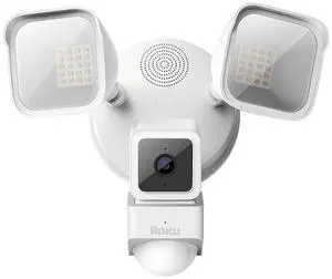 Roku Floodlight Wired Camera, 1080p HD video & color night vision, Outdoor Surveillance Camera, White