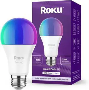 Roku Smart Bulb SE, A19 Color, 1-Pack