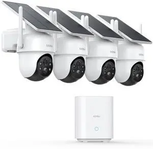 Aosu C9C-4H 4MP Battery-Powered Dual Band Wi-Fi Security Camera with Spotlight, 170° Wide-Angle Lens, AI Detection, 2-Way Audio, and 128GB Local Storage