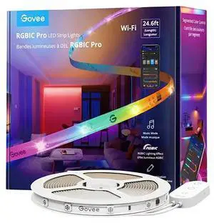 Govee RGBIC Pro Indoor Wi-Fi LED Strip Lights - 24.6ft
