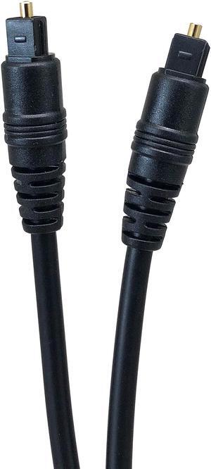 Micro Connectors 6 Feet Molded TOSLINK to TOSLINK Digital Optical Audio Cable (M06-826-6)