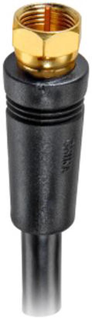 RCA VHB6111N 100 ft. RG-6 Digital Coaxial Cable With Gold Plated F Connectors (Black)