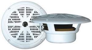 Pyle 6.5" 120W 2-Way White Marine Speaker