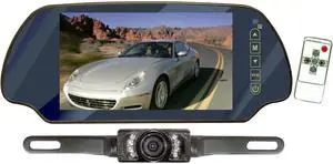 PYLE 7" TFT Mirror Monitor w/ Rear-View Night Vision Camera