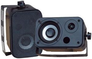 PYLE PDWR30B 3.5" Indoor/Outdoor Waterproof Speakers (Black) Pair
