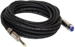 Pyle Model PPMJL30 30 ft. Professional Microphone Cable 1/4" Male to XLR Female Male to Female