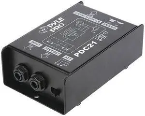 PYLE PRO 1/4" Instrument To Balanced & Unbalanced (1/4"/XLR) Direct Box