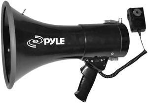 PYLE PMP53IN Black 50 Watts Professional Piezo Dynamic Megaphone w/3.5mm Aux-In For Digital Music/iPod