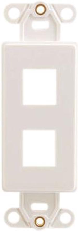 C2G 03721 Two Port Keystone Wall Plate, White