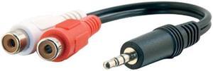 C2G 40422 Value Series One 3.5mm Stereo Male to Two RCA Stereo Female Y-Cable (6 Inches)