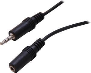 C2G 40407 3.5mm M/F Stereo Audio Extension Cable, Black (6 Feet, 1.82 Meters)