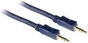 C2G 40602 Velocity 3.5mm M/M Stereo Audio Cable, Aux Cable, Blue (6 Feet, 1.82 Meters)